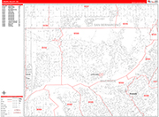 Jurupa Valley  Wall Map Red Line Style
